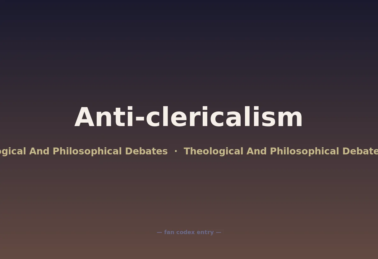 Anti-clericalism