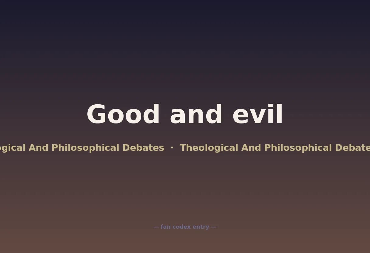 Good and evil